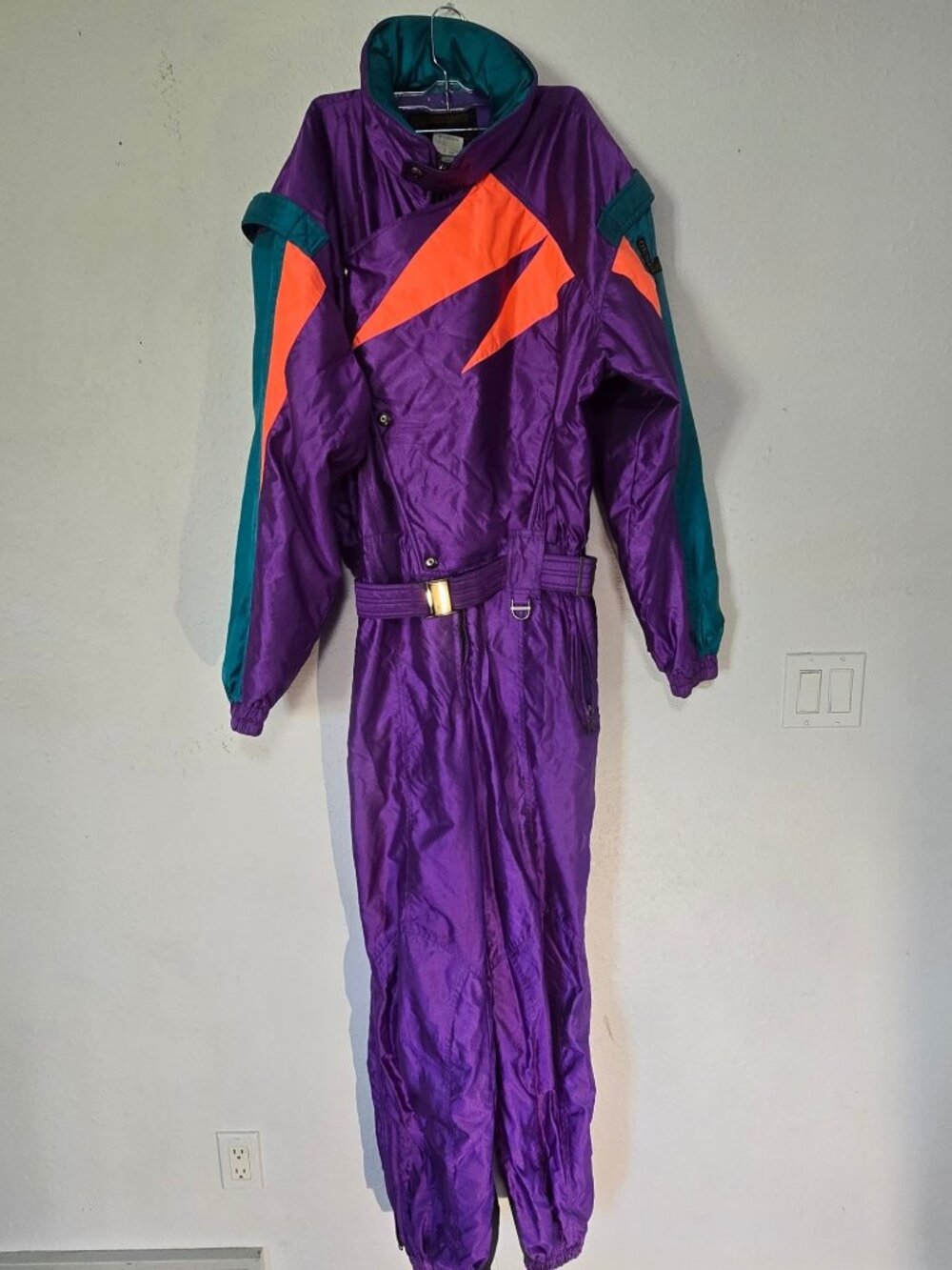 Vintage Descente 80s Colorblock Multicolor Ski Snow Suit Jumpsuit Mens Size XXL